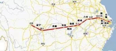 沪汉蓉高铁起于上海虹桥站,途经南京,合肥,武汉,重庆等城市,终到成都
