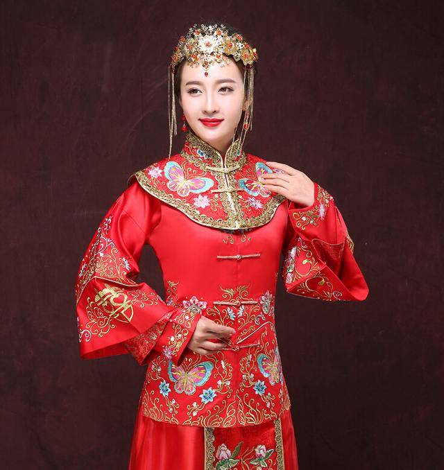 中式婚纱发型_中式婚纱(3)