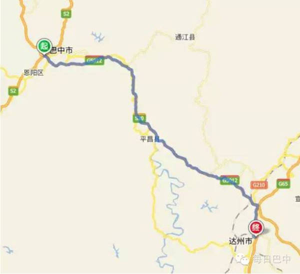 路线起于巴中市东兴场刘家坝,止于西充县李桥,接广南高速,成德南高速图片