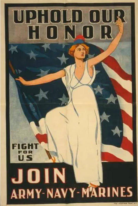 美国一战征兵海报,用美女效果好吗?