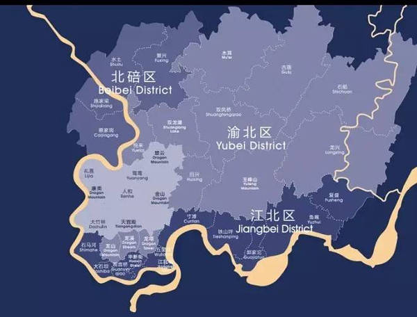 重庆两江新区的辐射区域,总面积和人口是多少,具体的图片