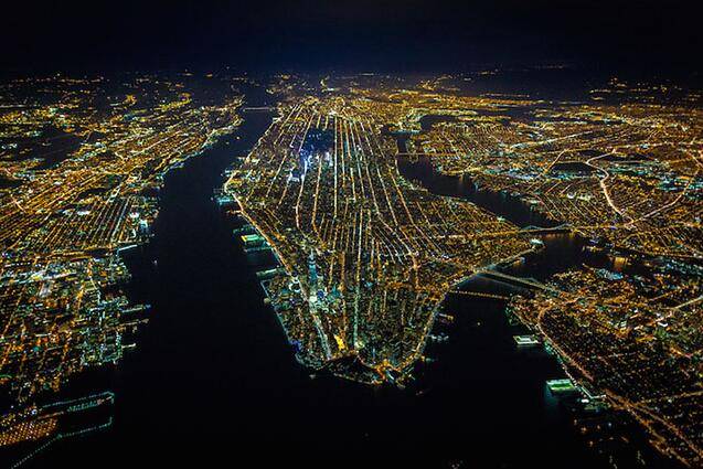 无与伦比的航拍夜景·鸟瞰纽约夜景