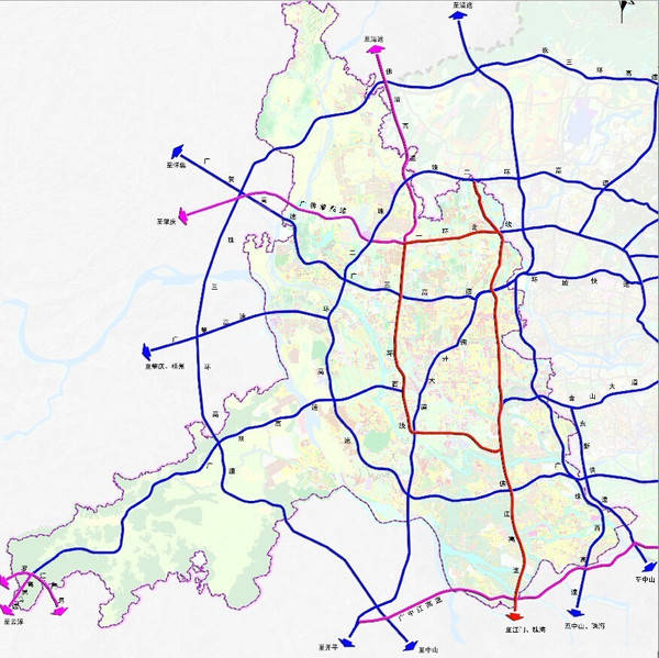 "六横四纵"城市快速路网