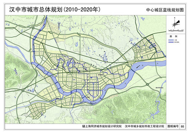 汉中市中心城区绿线,蓝线规划图公示