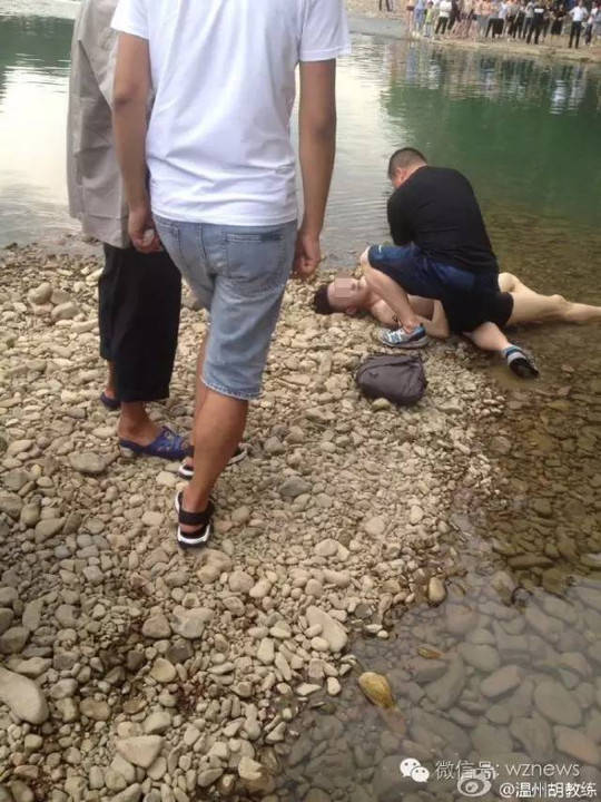 温州三男子游泳溺亡,尸体打捞上岸(视频)