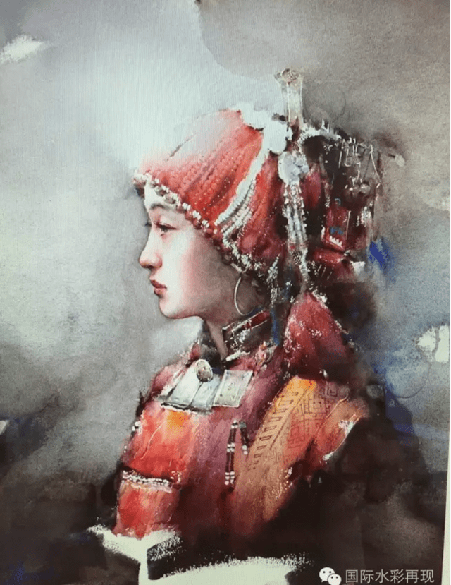 黄华兆 《瑶族姑娘》72x52cm