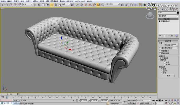 《欧式软包沙发》3dmax建模教程详解