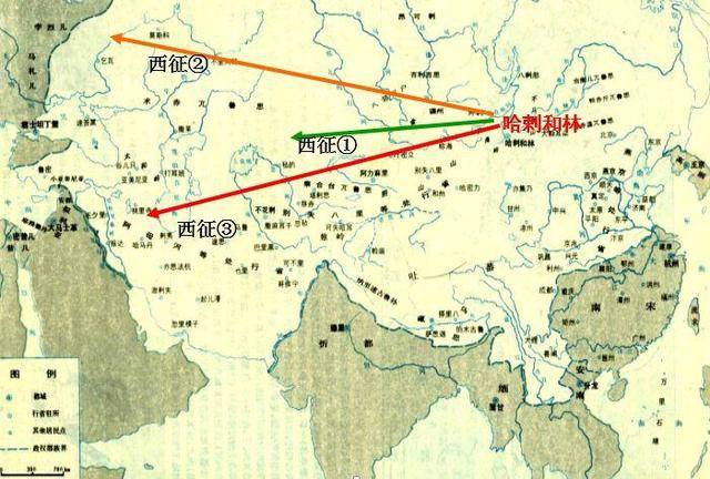 蒙古军三次西征建立了横跨欧亚的大蒙古国