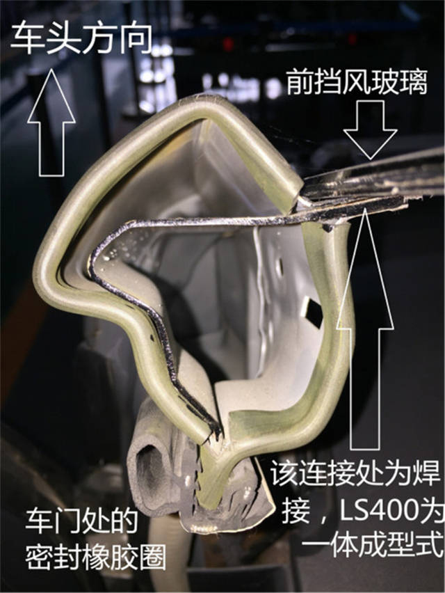 (因为a柱外壳较薄易划伤手,部分截面有橡胶套)