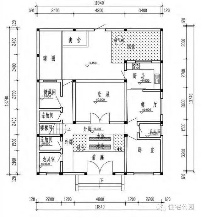 5套农村中式建房户型 30万搞定小二楼 收了回村盖