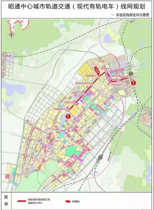 楚雄市现代有轨电车示范线工程规划全长25.53km,设站 229座.