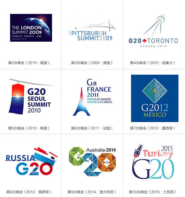 g20杭州峰会logo,历届g20峰会logo设计