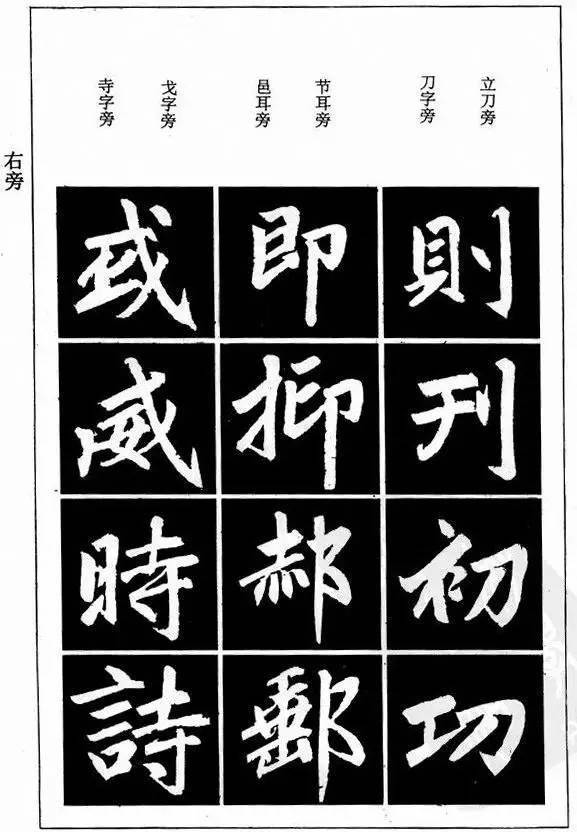 赵孟頫楷书基本笔画和结构示范字例