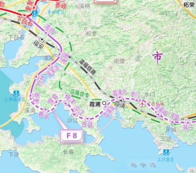 深化机场高速公路,霞浦城关至东冲高速公路,闽浙界(庆元或景宁)经寿宁