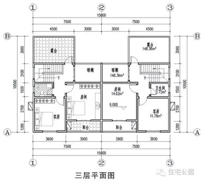 微信公众号:住宅公园,免费下载300套农村自建房图纸,乡村别墅定制设计