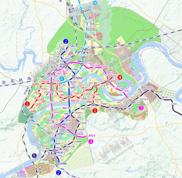 泸州市城市快速轨道交通线网规划近日完成规划,根据规划,泸州远期建设