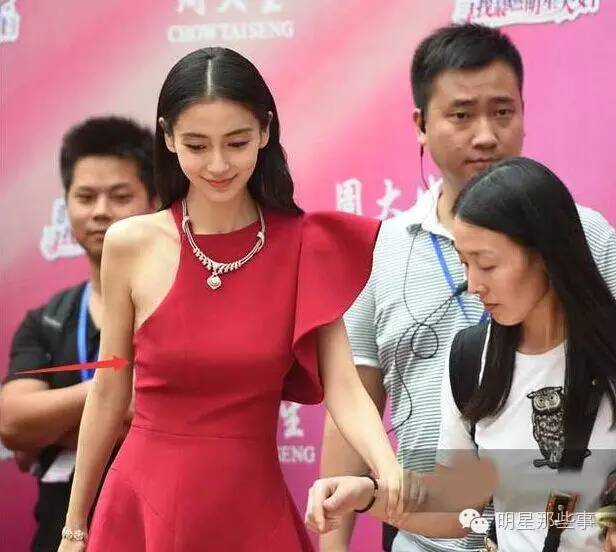 没有ps的angelababy,胸下垂,满脸皱纹!