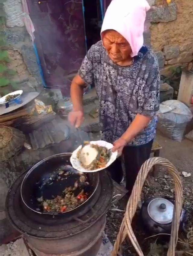 爷爷奶奶生活在农村 自己做饭种地很幸福