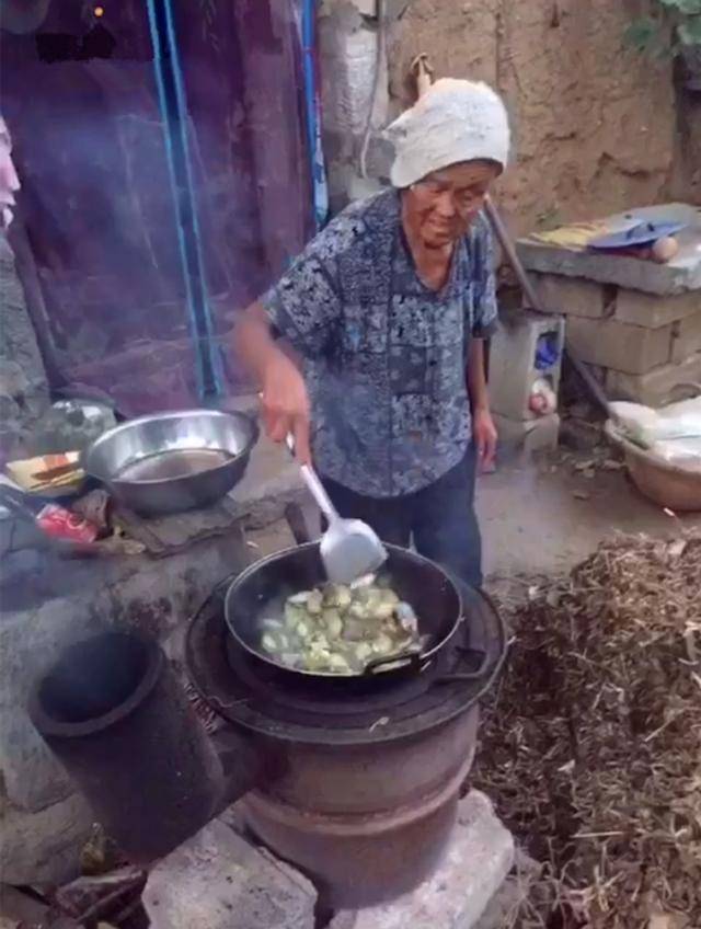 爷爷奶奶生活在农村 自己做饭种地很幸福