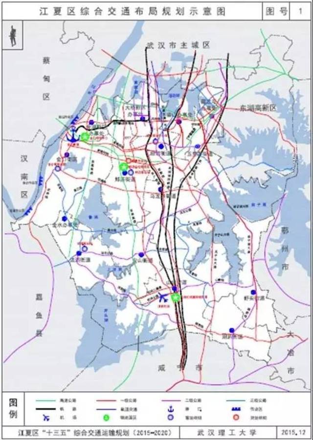 江夏区交通格局总览 江夏月亮湾小镇正式开工 预计2018年建成 ▽