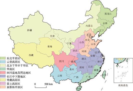 中国农业区划分图图片
