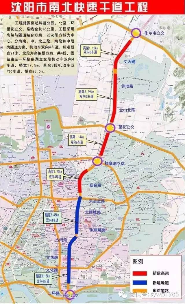 沈阳南北快速干道北段高架桥今日通车,小北关街"一脚油"15分钟到朱尔