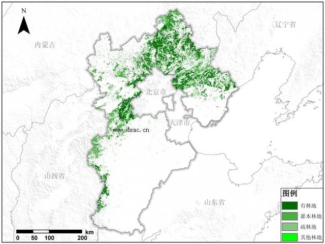 看河北省林地资源空间分布 了解经济作物减产原因