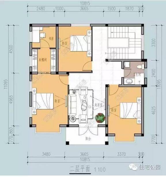 农村二层方正户型自建房10x10米,精致,经典