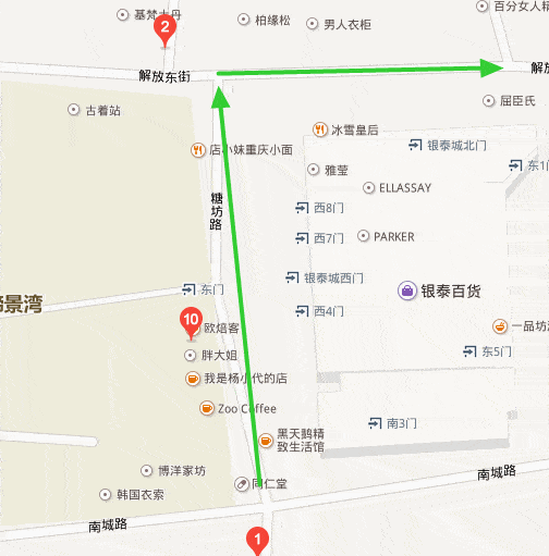 乌山路(只允许由北往南行驶) 2.水门路-老水门路(允许逆时针