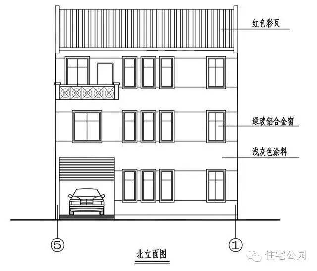 新农村3层自建房 罗马柱老虎窗确实提气 含图纸