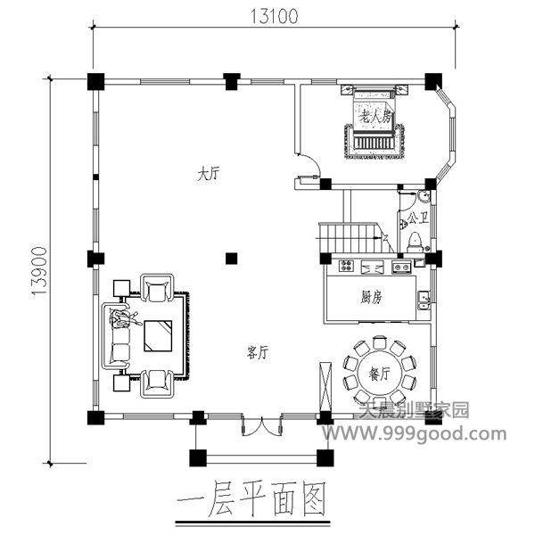 13x14米农村欧式别墅设计图,火遍全村的房子就是它