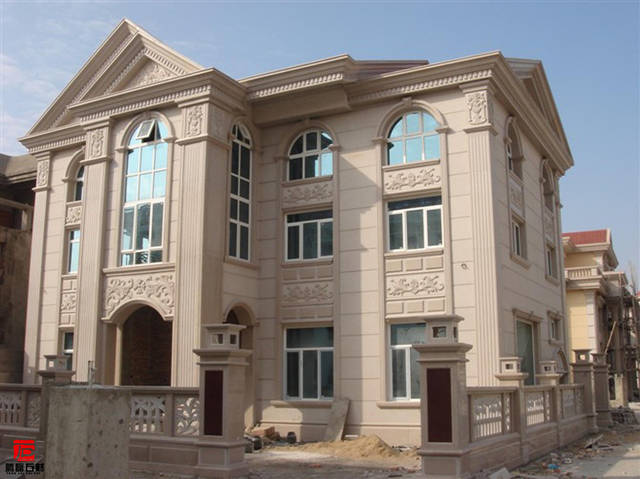 别墅外墙采用干挂石材工艺可以提升建筑外立面品质,各类公用,高级建筑