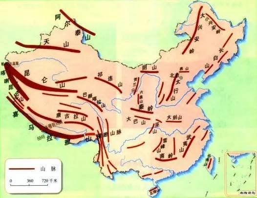 ⑧长江水系与黄河水系的分界线  (2)大兴安岭也是我国一条重要地理分图片