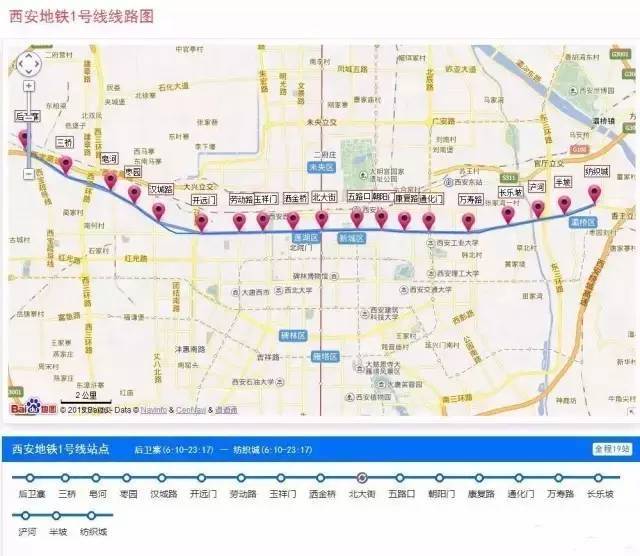 地铁 1号线 后卫寨—纺织城 地铁1号线,为贯穿市区东西轴线的核心线路