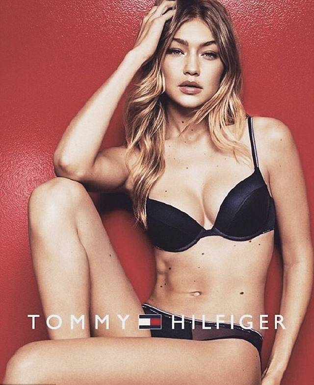 1,周一gigi给tommy hilfiger heartpounding内衣活动拍的最新广告片