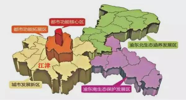 重庆市五大功能区分布示意    第二节 交通建设