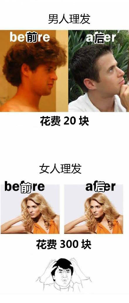 男人与女人的区别,简直不能再形象!