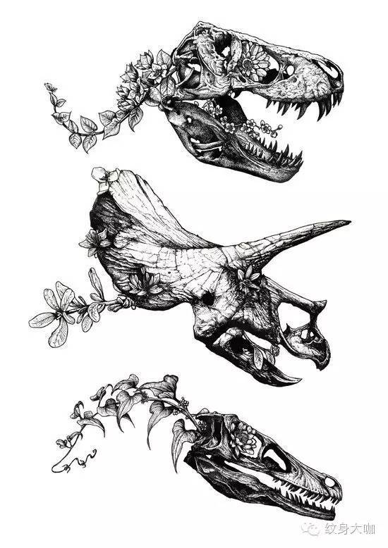 纹身素材:恐龙