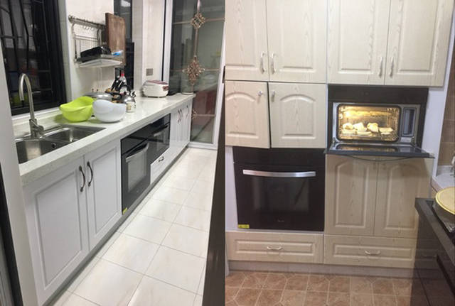 家用蒸箱厨房安装位置推荐附蒸箱烤箱实际装修图