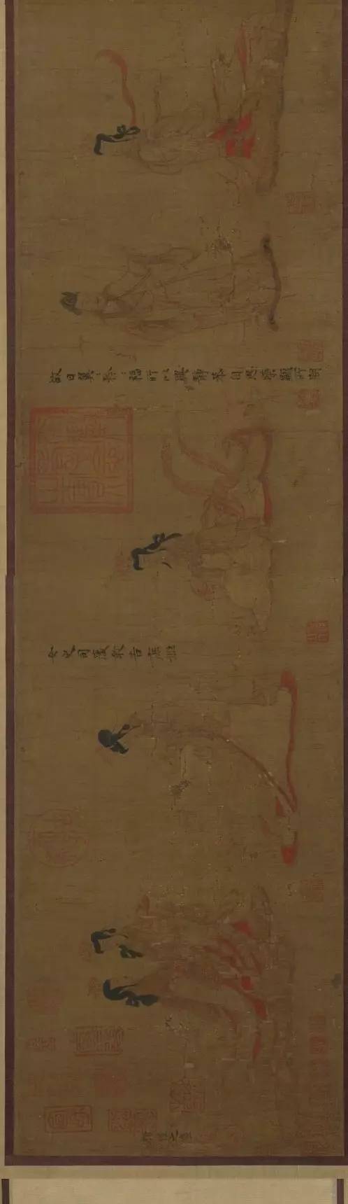 《女史箴图》长卷,传顾恺之的作品,现剩唐(8世纪)绢临本藏于大英博物