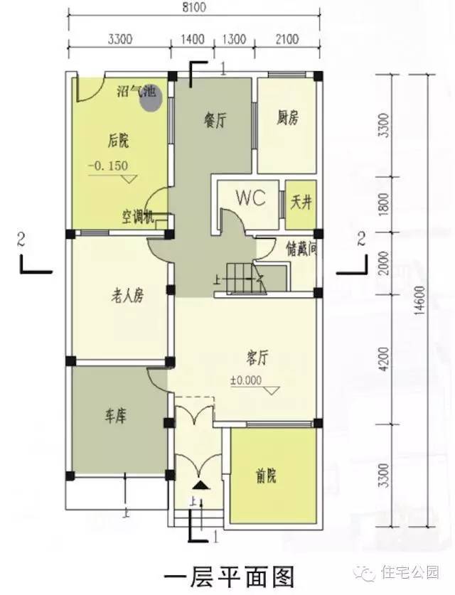 农村联排别墅设计8.1x14.6米,联排独栋都可以