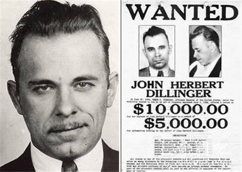 约翰·狄林杰(john dillinger)最初在2001年因为抢劫押款车时犯下谋杀