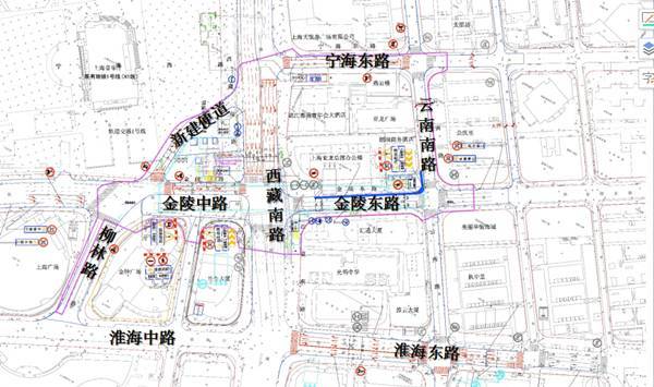 位置:14号线大世界路站位于金陵东-中路(云南南路-龙门路)下,东西向布