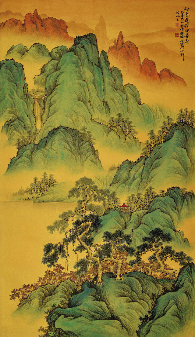 《锦绣山河》著名青绿山水画画家邓小林