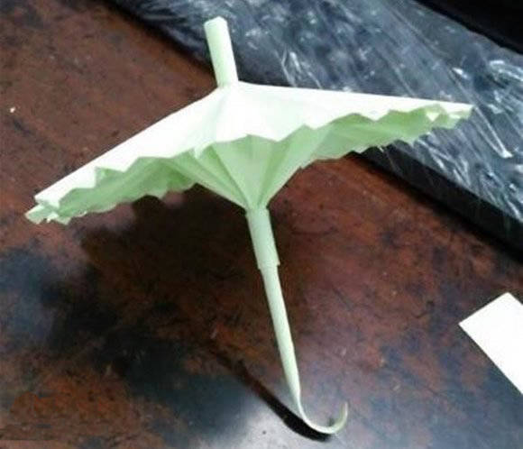 立体小雨伞的折法图解儿童纸雨伞制作方法