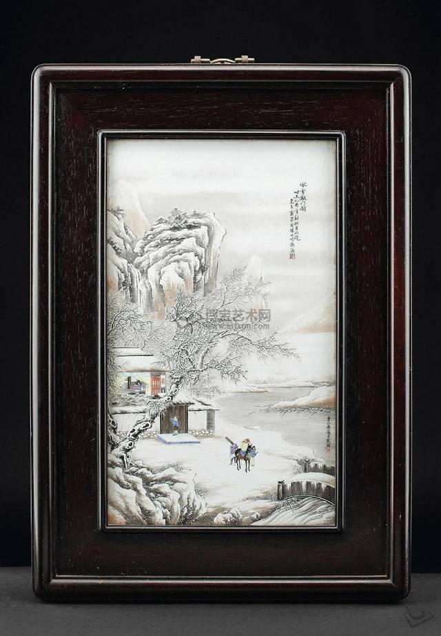 "雪景大王"— 余文襄雪景瓷板画图片赏析