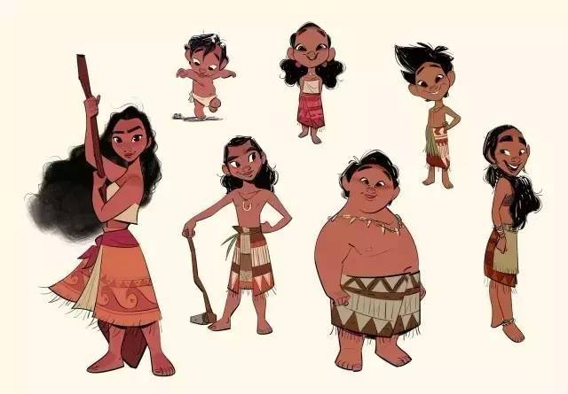 【欣赏】迪士尼动画《海洋奇缘》"moana"动画人物,场景设计