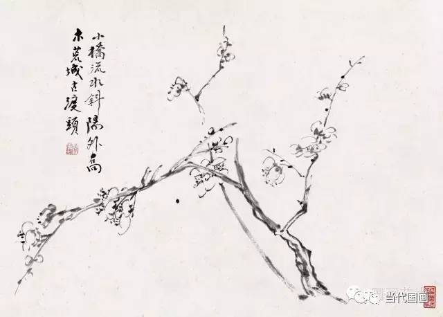 黄宾虹画梅花:倔强一枝卓风格