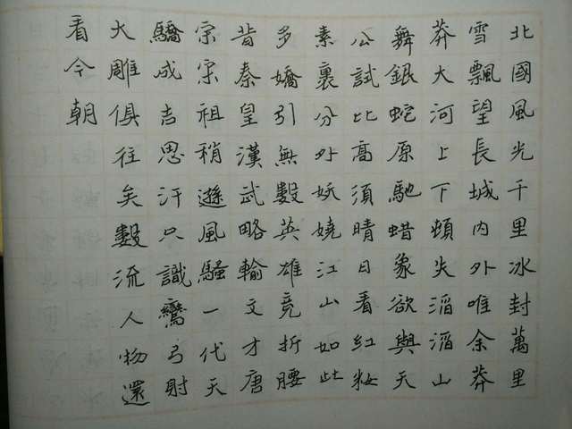 毛泽东《沁园春雪》钢笔字笔友习作欣赏