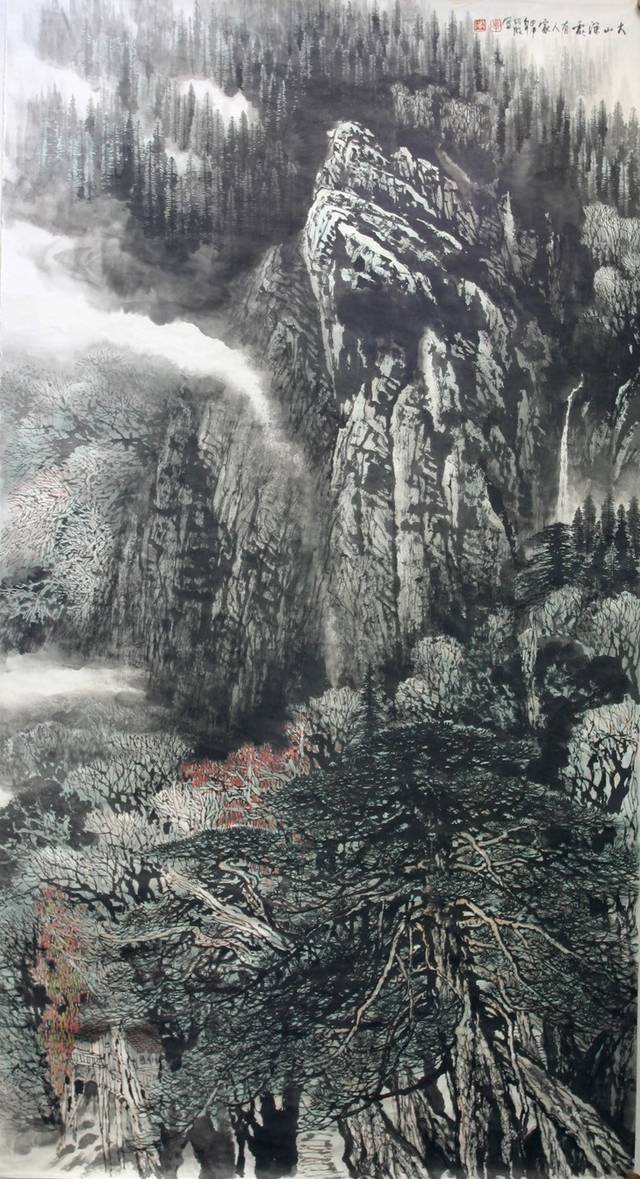 覃绍殷山水作品画欣赏